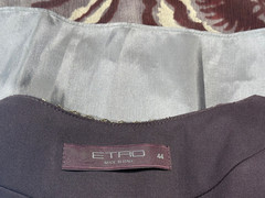 ETRO Silk Wool Knee Length Cocktail Dress IT44 US8 M, Beaded & Sequin Accents