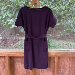 Aritzia Babaton Eggplant Purple Belted Mini Dress Size XS