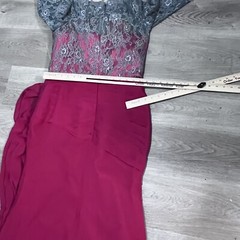 Plus Size Dress Adult Formal Red and Silver Size Unlisted Women’s