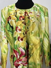 NWT Ashro Multicolor Floral Vibrant Colorful Artsy 2pc Suit Dress Sz 14