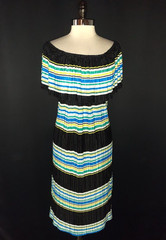 AVENUE Plus Size 2X 18W 20W A-Line Dress Black Green Blue White Crinkle