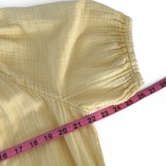 Faherty Women&rsquo;s Size Medium Yellow Dream Organic Cotton Gauze Carmel Tie Dress