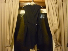LADIES NAVY WRAP DRESS FROM ATMOSPHERE – SIZE 14