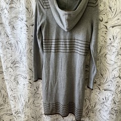 PrAna Organic Cotton M Gray/brown lightweight Sweater Dress hooded natural