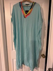 America & Beyond Embroidered V Neck Dress Chloe M/L New With Tags