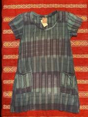 El Interior La Sirena Dress Womens S/M Boho Peasant Maxi Folk Art Clothing
