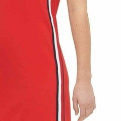 Tommy Hilfiger Signature Tee Dress Red 95%Cotton/5%Elastane Ladies&rsquo; size L, NEW