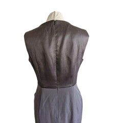 Jaeger Women&rsquo;s Grey Sleeveless Stretchy Formal Sheath Dress – Size UK 12. New!