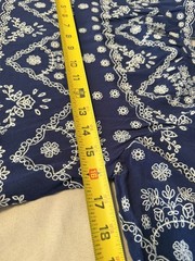 Penelope Rose Navy Blue Embroidered Boho Dress Medium 3/4 Sleeve Garden Wedding
