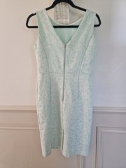 Red Herring Dress Size 10 Short Sleeveless Mint Green White Lace Wedding Summer