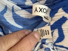 Roxy Women’s Small Blue And White Floral Golden Dawn Dress- Casual Summer Beach