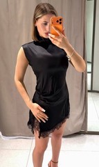 ZARA : Satin Lace Dress : 7969/222 | *UK Buyers No Import Fees*