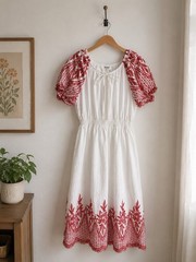 NWT Kindred Women’s 100% Cotton Embroidered Floral Dress Size M