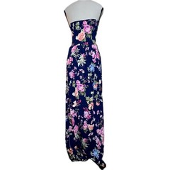 Vanilla Bay Navy and Pink Floral Sleeveless Boho Maxi Dress Size Medium
