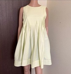 Free Assembly Women Sleeveless Pleated Mini Dress Size XXL (20) Yellow Light NWT