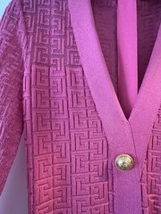 Balmain Jacquard Bodycon Dress Pink 38