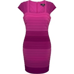 Tadashi Collection Sheath Dress MP Purple Ombre Bandage Cocktail Cap Slv Formal
