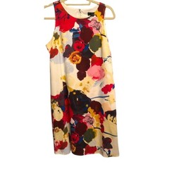 Maia Lightweight Lined Sleeveless Floral Dress Stretch Sz 10 M/L