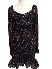 Allison & Kelly Dress, Medium Juniors, Puff Sleeves, Elastic Wrist Peasant