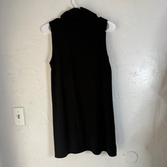 Garnet Hill Black Sleeveless Turtleneck Dress Size S Tencel Lyocell Spandex