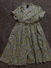 Disney Tinker Bell Dress Size 20 Plus Pastel Button Front Belted Shirt Dress