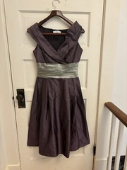 Siri Eggplant Purple 100% Silk Formal Lined Dress – Size 4