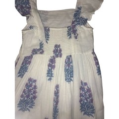 Victoria Dunn Floral Midi Ruffle Sleeved Square Neck Dress Womens Size Medium