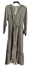 A New Day Women’s XS Dress, Animal Print, Elastic Waist, V-neck, Long-sleeved