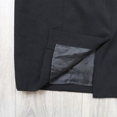 Calvin Klein Dress Women 10 Black Rear Slit Zipper Sheath Cap Sleeve Lined