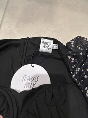 NWT Princess Polly Dyer Sheer Long Sleeve Mini Dress Black Floral size 6