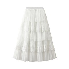 Women&rsquo;s High Waisted Slimming Sand Cake Skirt, Half Skirt, High-End Feeling Gauz