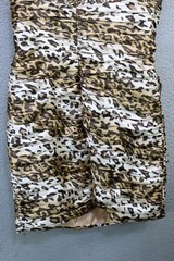 Cassandra Stone Strapless Beaded Leopard Print Bodycon Mini Dress-Sz 8-Designer