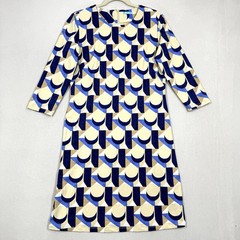 J McLaughlin Dress Womens Large Sophia Catalina Cloth Geometric Print 3/4 Sleeve