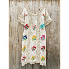 Christy Dawn The Simone Dress Cream Embroidered Size XS Small