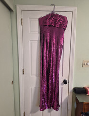 Purple Solid Sequin One Shoulder Sleeveless Long Gown Dress Juniors 13 NWT