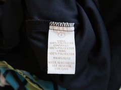 Jonathan Martin sleeveless dress, Size 6, modern design, black/white/blue/green