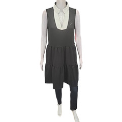 Nautica Jeans Women&rsquo;s Black Tiered Collar Sleeveless Dress Size Medium