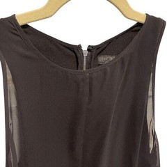 Rag & Bone Bailey Black Sheer Overlay Shift Dress L Sleeveless Minimalist