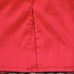 Tadashi Collection Red Satin Ruched Pleated Fit & Flare Midi Dress 16