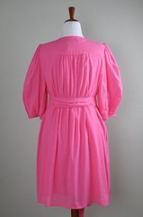 TRINA TURK NWT $328 Malina Solid Pink Tie Waist 100% Cotton Dress Size XL