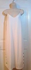 Mossimo Adjustable Spaghetti Strap Button Slits White Rayon Nylon Midi Dress M