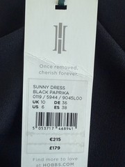 HOBBS LONDON Black And Red Embroidered Dress Size US 6 UK 10