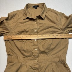 J. Crew Cotton Poplin Tie-Waist Shirt-Dress In Honey Brown Size: 6/8