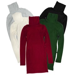 Women&rsquo;s Classic Bodycon Lightweight Long-Sleeve Turtleneck Mini Club Dress