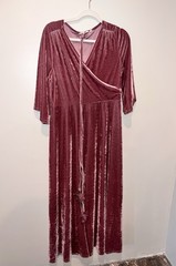 Women’s Soft Surroundings Velvet Dress in Mauve Pink Size M