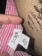 J.Crew Pink White Striped Smocked Dress Ruffle Strap Tiered Sundress XL