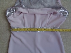V Very pink silver sequined evening dress full length ballgown prom party UK10