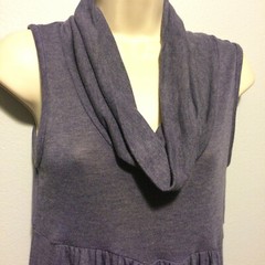 ACTIVE BASIC Womens&rsquo; Knit Summer Cowl neck Gathered Hem Mini Dress Sz M (L*)