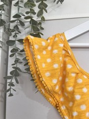 Boden Bethany Midi Dress Size 18 Yellow Cotton Jersey Belt Summer Holiday