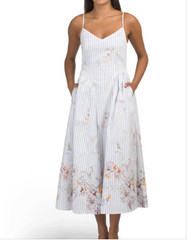 Rachel Zoe Dress size white and blue striped dress XL